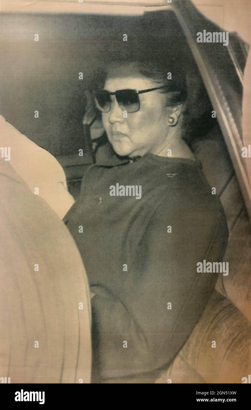 Philippine President Ferdinand Marcos' wife Imelda, 1989 Stock Photo