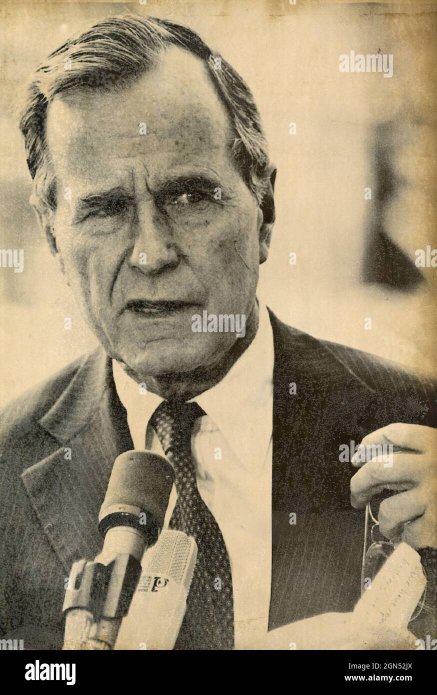 US President George Bush, 1989 Stock Photo