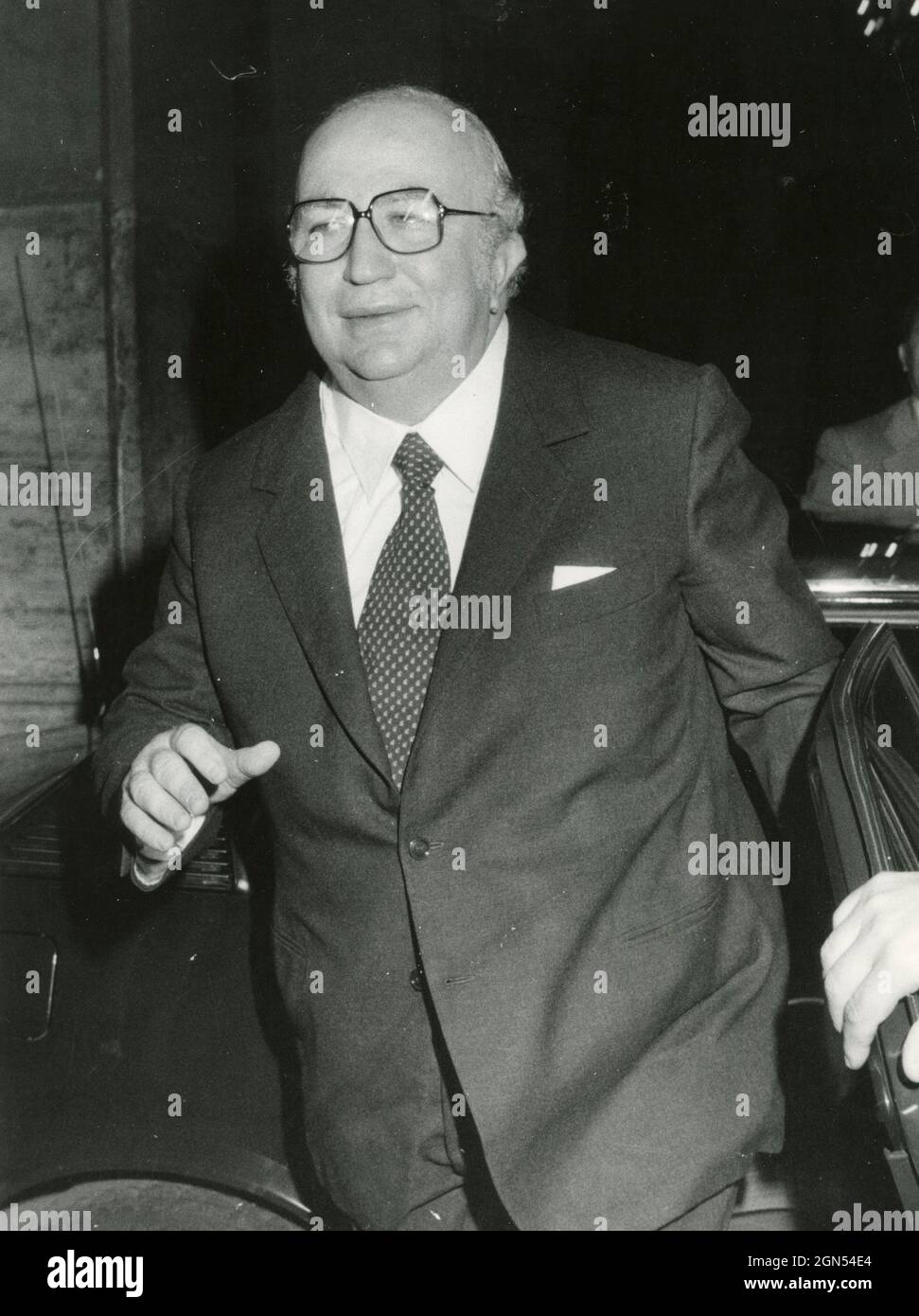 Italian politician Giovanni Spadolini, 1980s Stock Photo Alamy