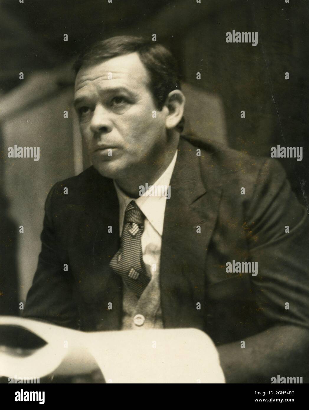 Italian film actor Renato Salvatori, 1970s Stock Photo Alamy