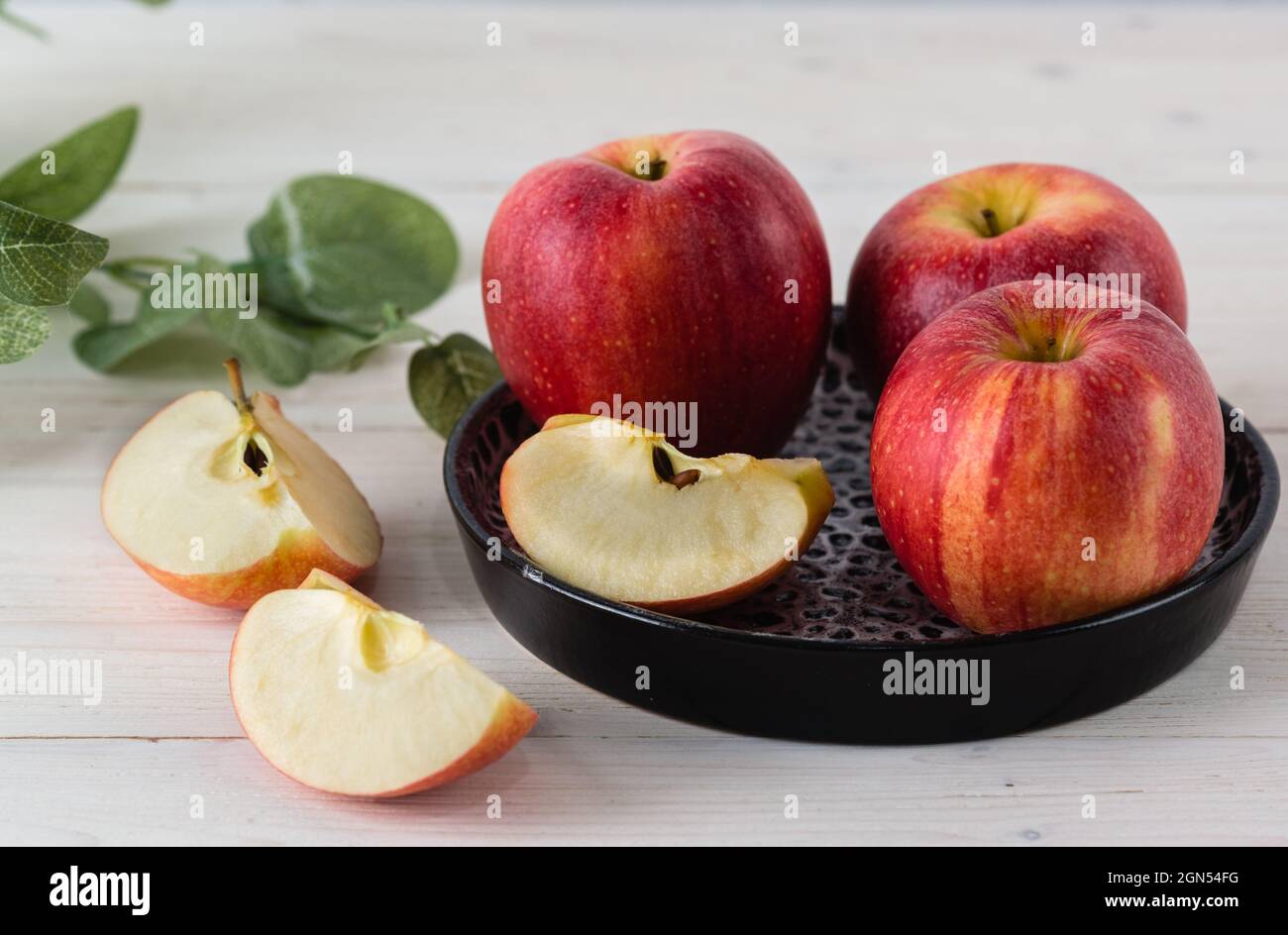 Gala apple organic white hi-res stock photography and images - Alamy