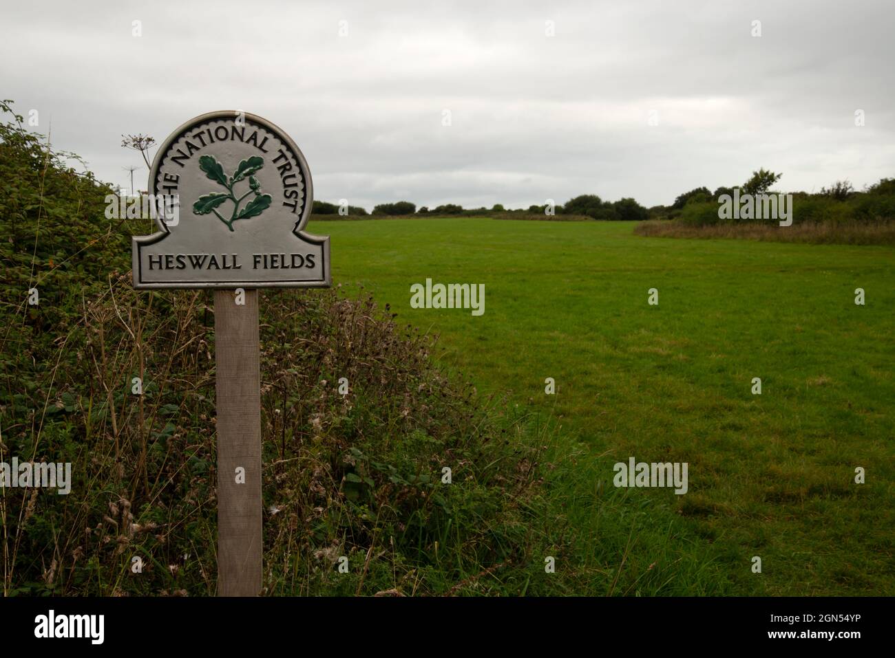 Entrance to Heswall fields on The Wirral penninsula from the Dee