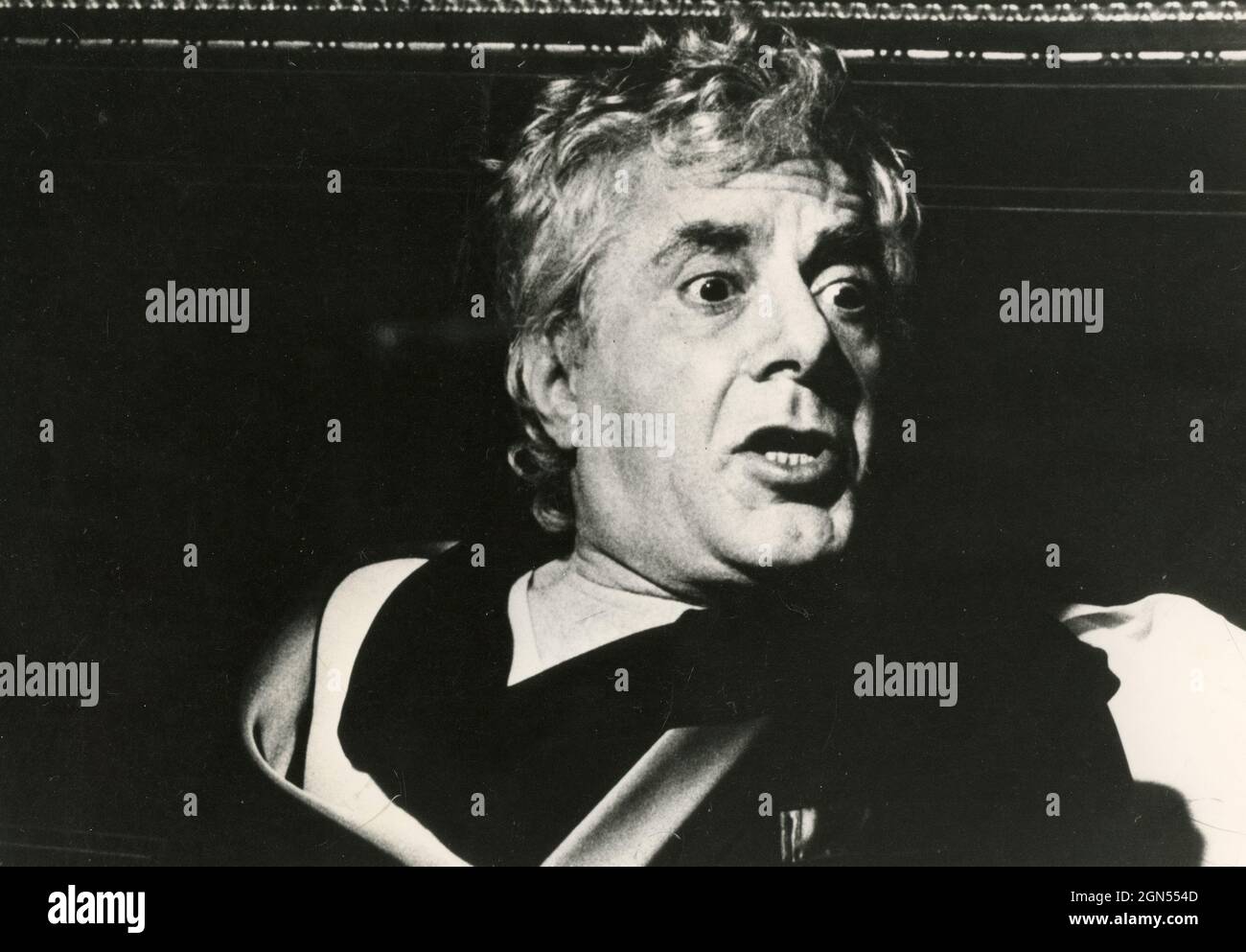 Italian voice actor Gianrico Tedeschi, 1980s Stock Photo