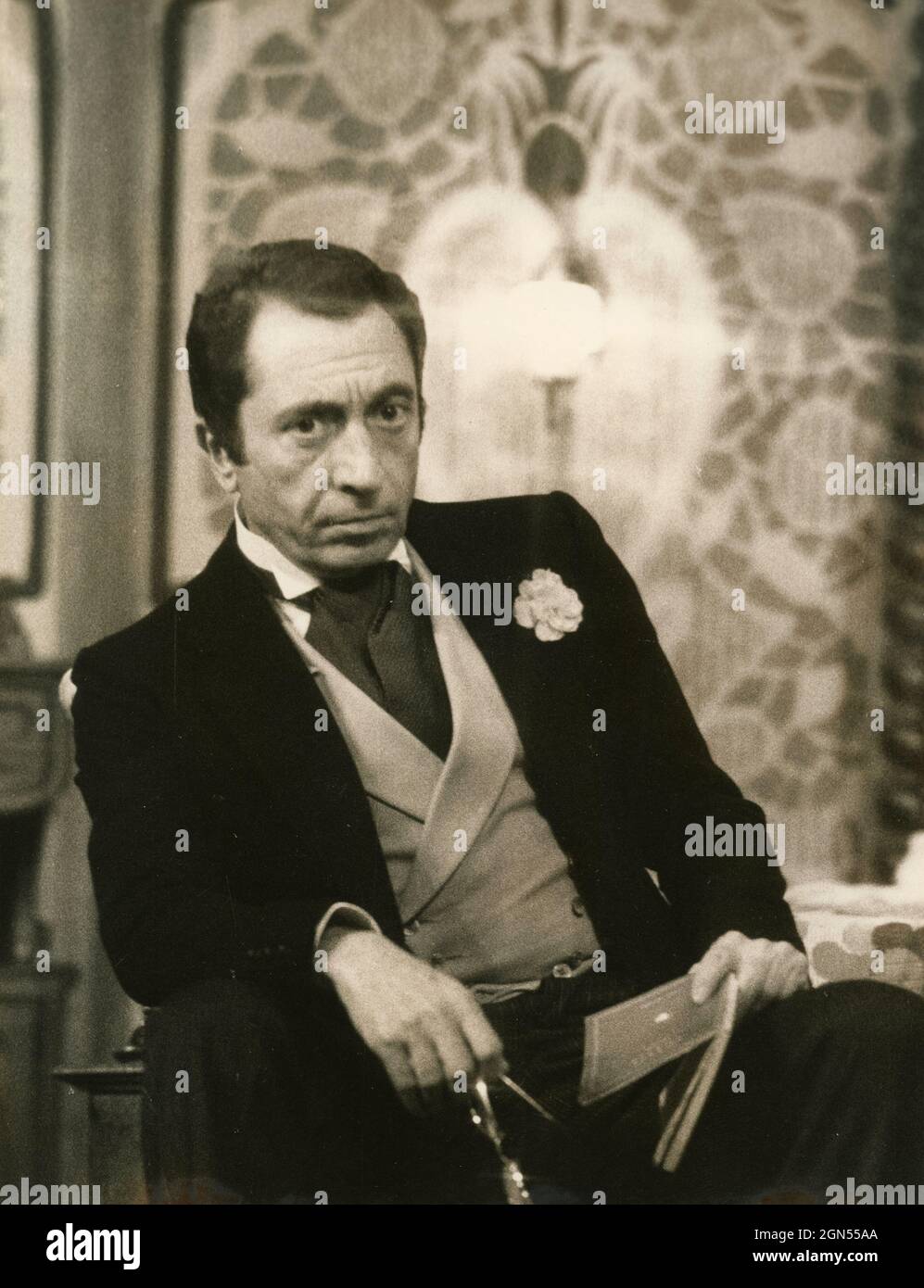 Italian stage and movie actor Aroldo Tieri, 1970s Stock Photo