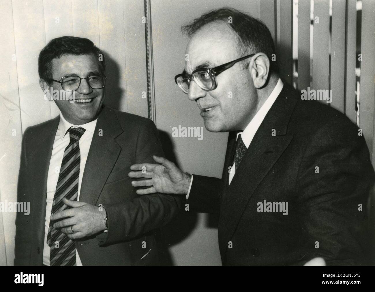 Italian politician Rino Formica, 1980s Stock Photo Alamy