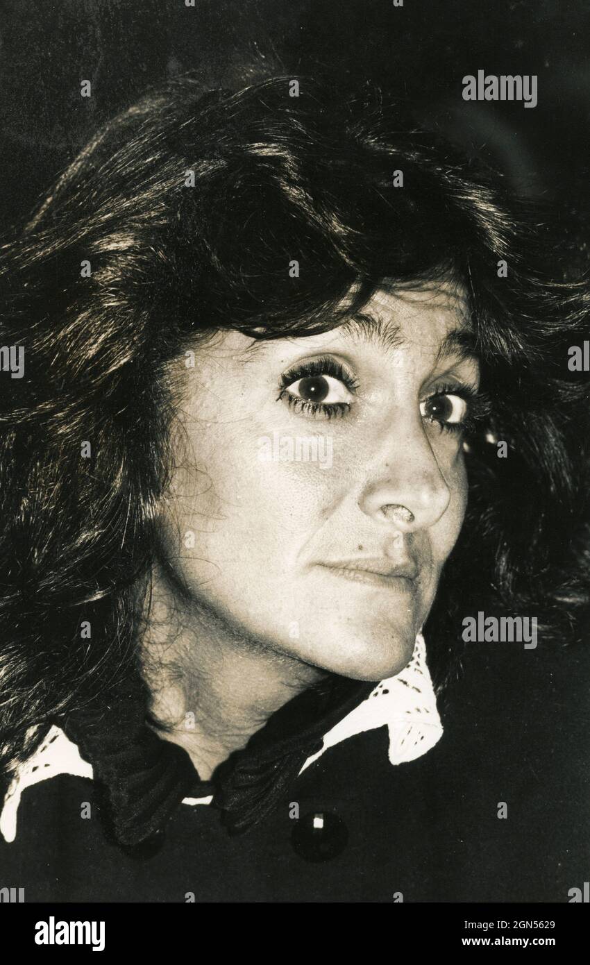 Italian film, and stage actress Anna Marchesini, 1980s Stock Photo