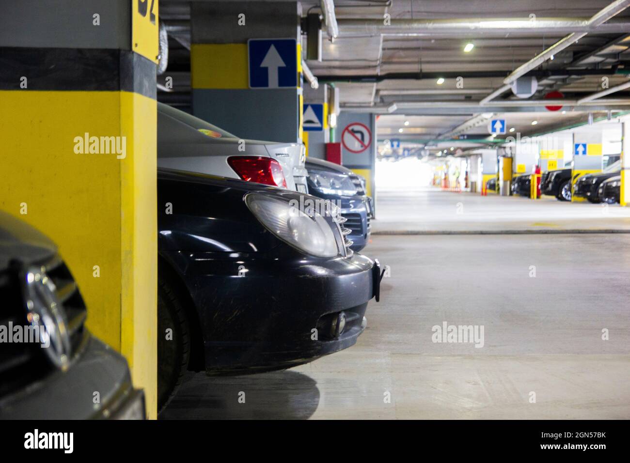 Saint Petersburg, Russia 15 May 2019 Multistorey underground car