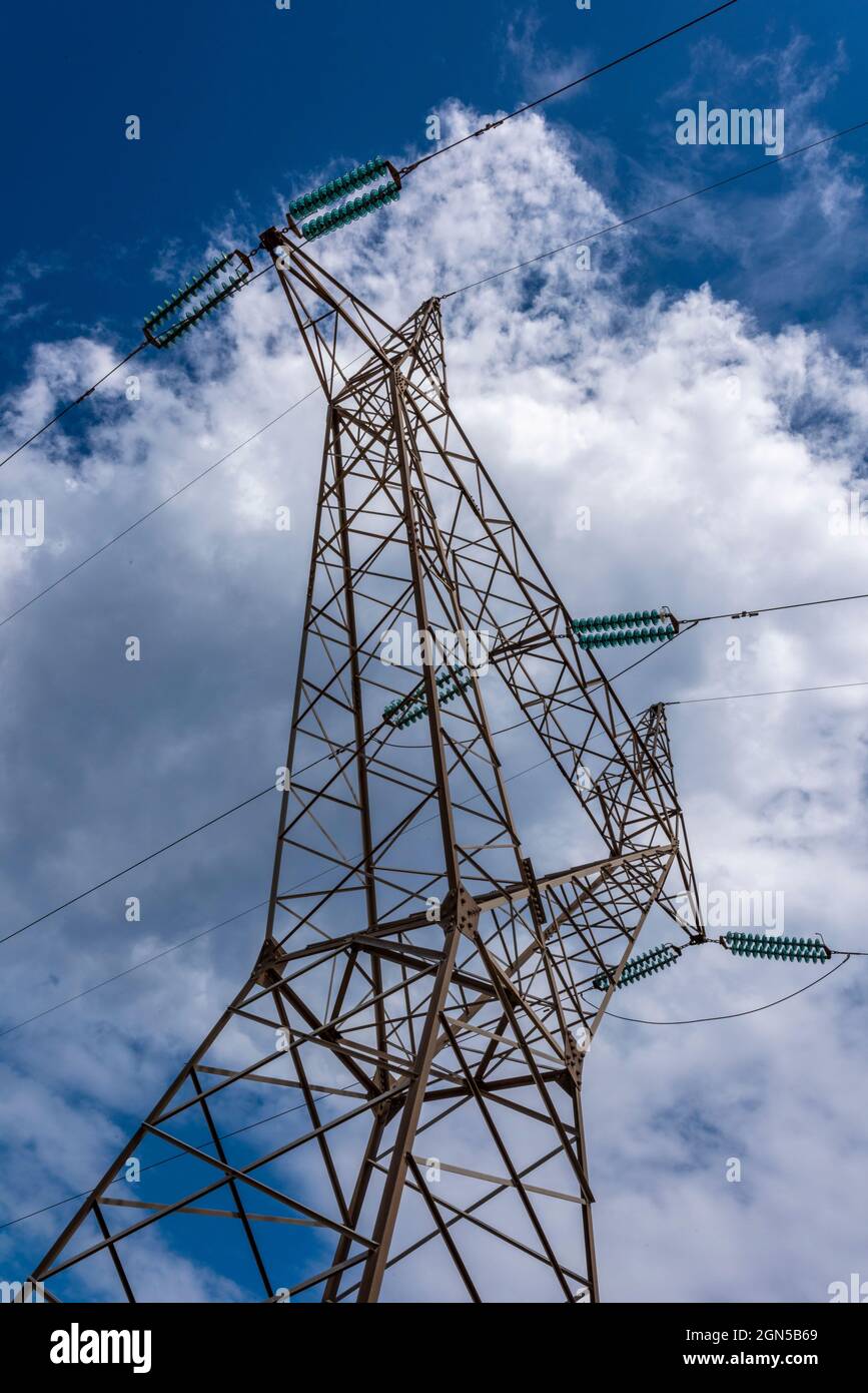 Large tall pylon, electricity pylon, electricity tower, power suppliers