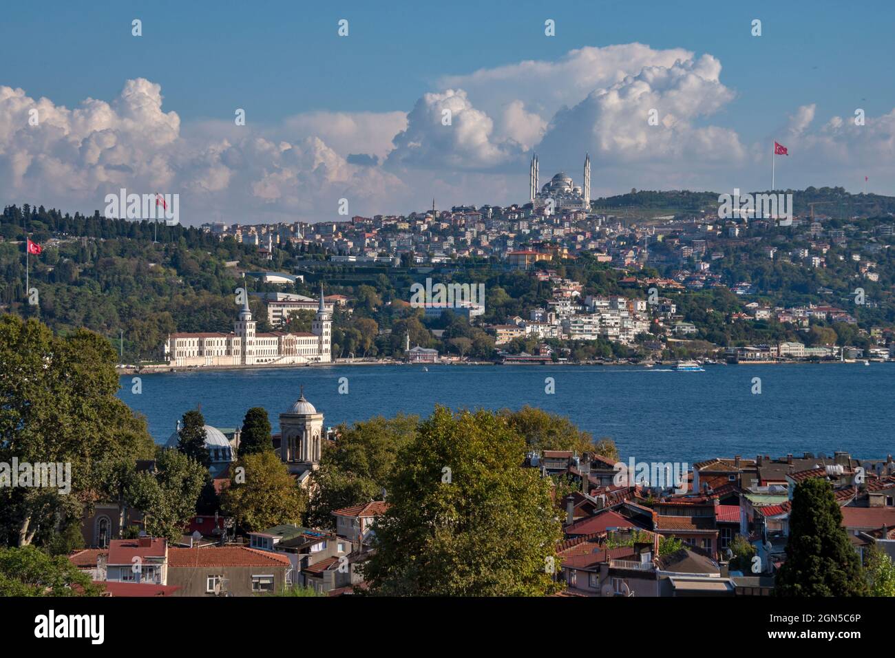 The Bosphorus Strait in Istanbul, Turkey Stock Photo