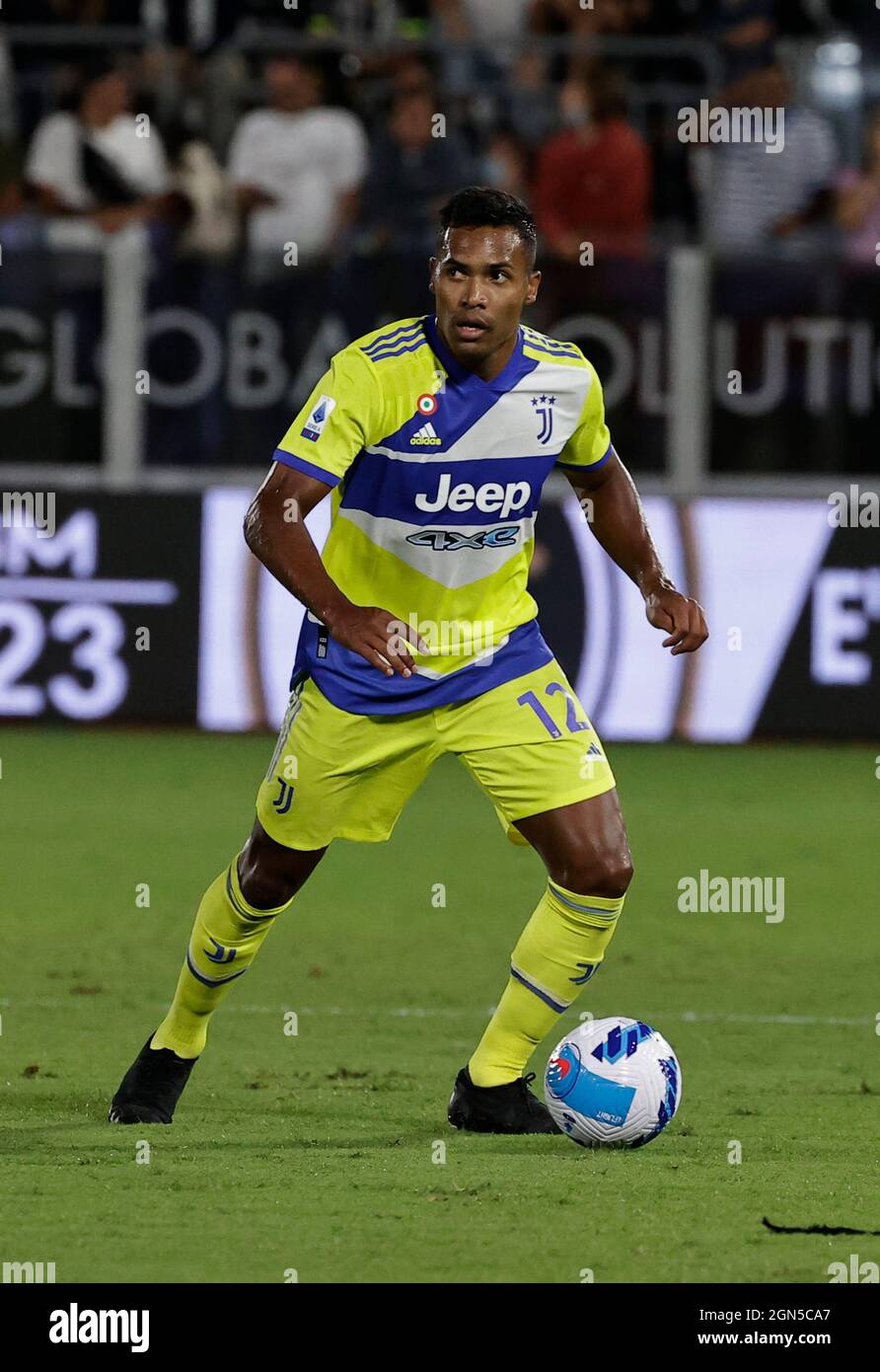 Picco Stadium La Spezia Italy. 22nd Sep 2021. Serie A football Spezia FC versus Juventus FC Alex Sandro of Juventus Credit Action Plus Sports Alamy Live News Stock Photo Alamy