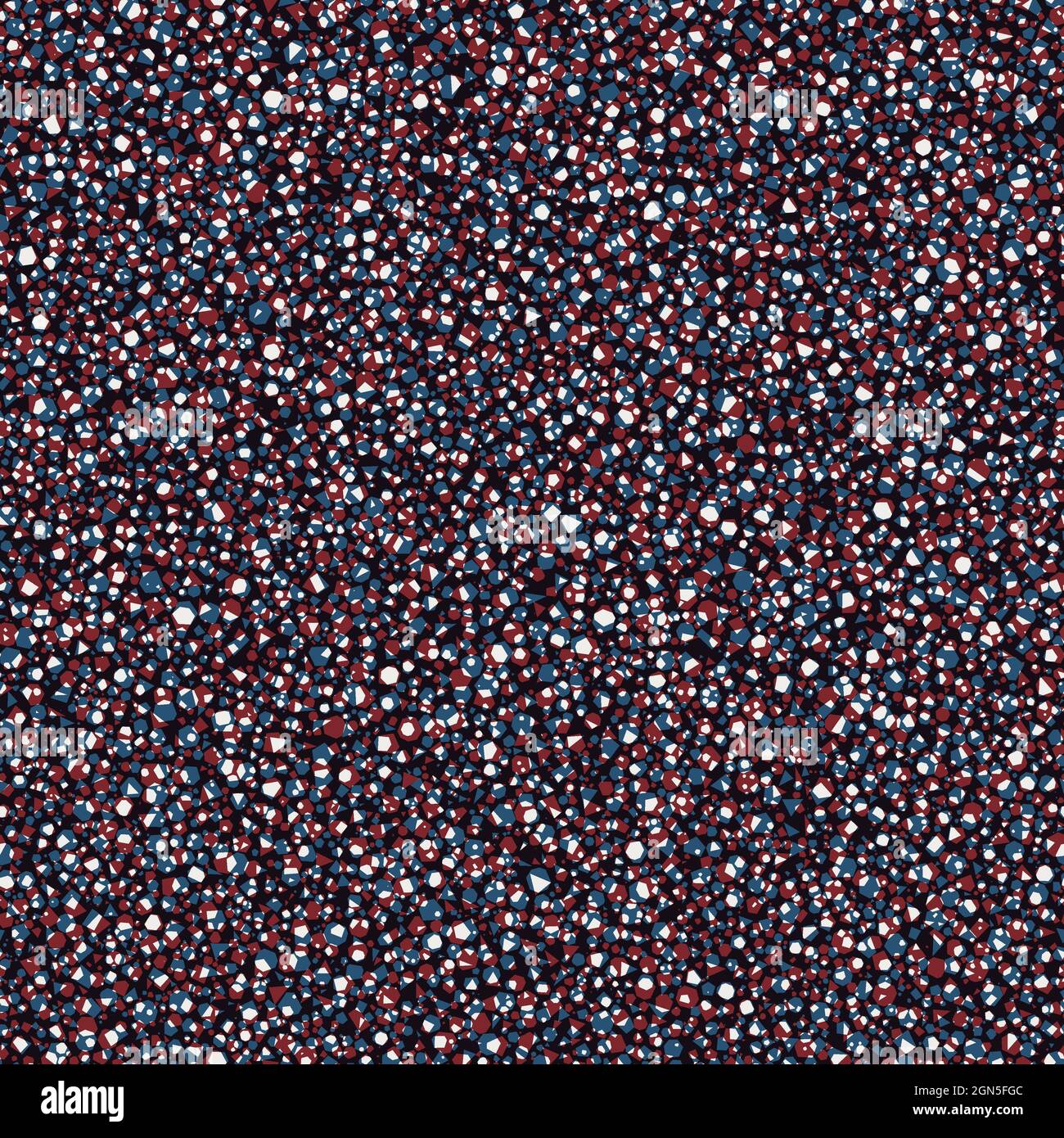 Seamless red and blue overlay circles and shapes pattern for surface ...