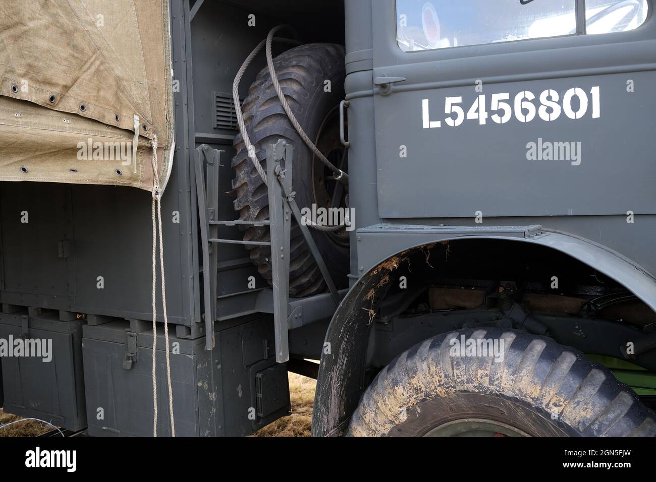 September 2021 - Spare wheel detail of an AEC Matador British Truck ...