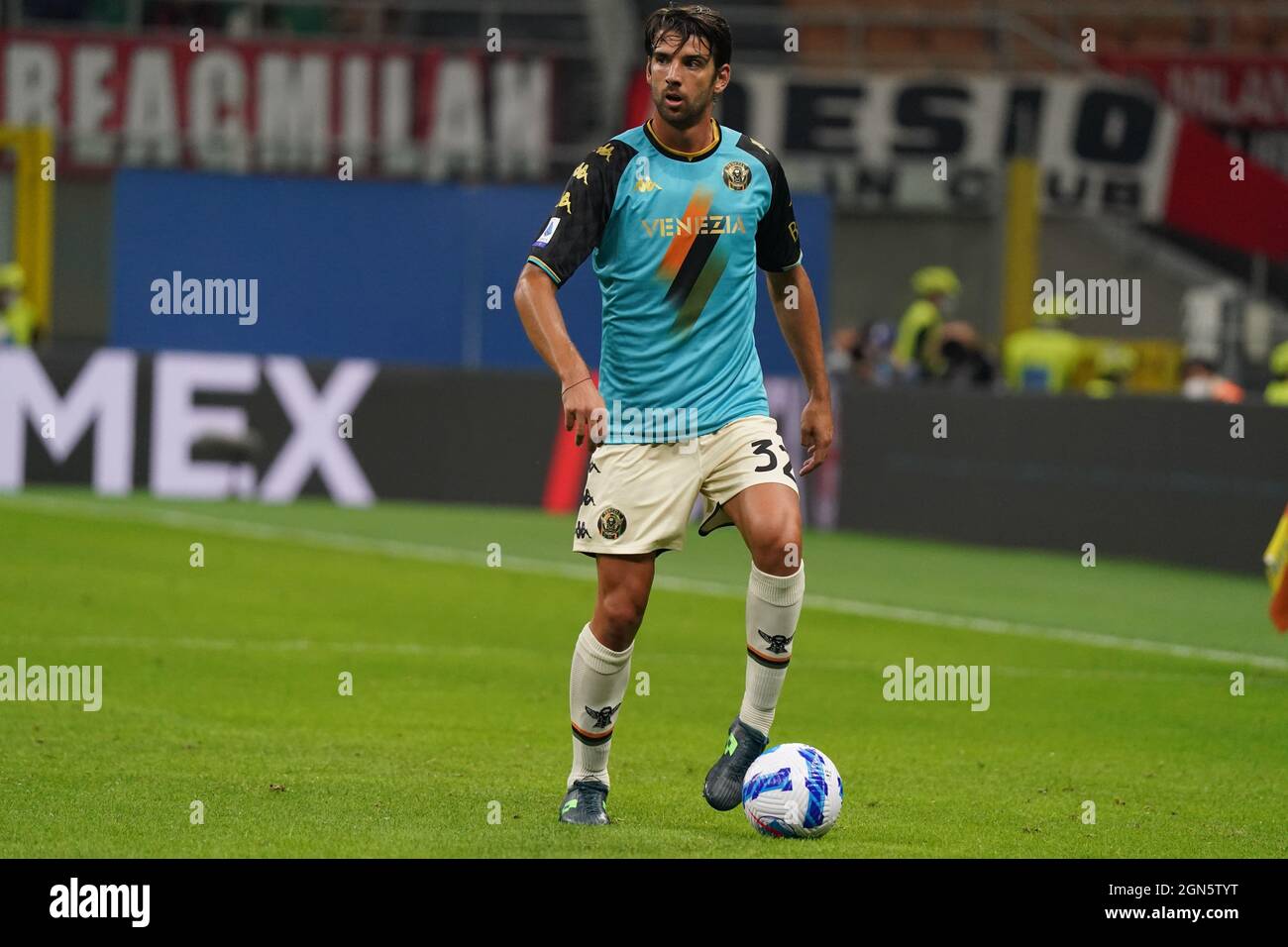 Pietro Ceccaroni of Venezia FC during the Italian championship Serie A football match between AC Milan and Venezia Football Club on September 22, 2021 at San Siro stadium in Milan, Italy - Photo Morgese-Rossini / DPPI Stock Photo