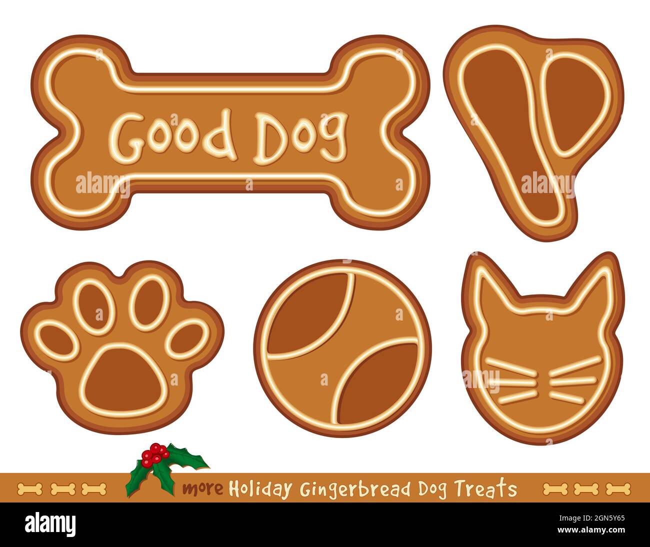 Dog Treats, tasty holiday gingerbread treats for good dogs, T bone