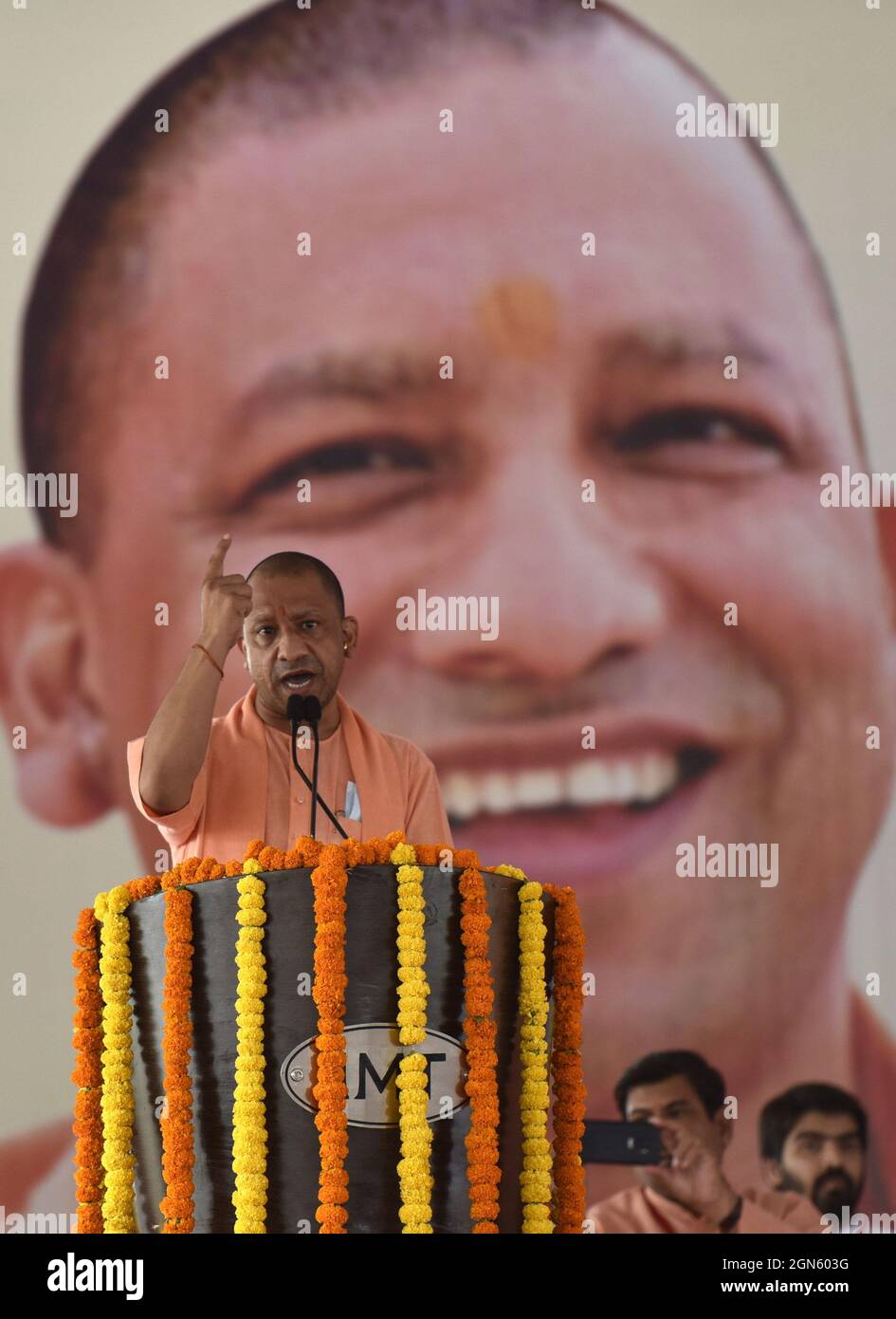GREATER NOIDA, INDIA - SEPTEMBER 22: Uttar Pradesh chief minister Yogi ...