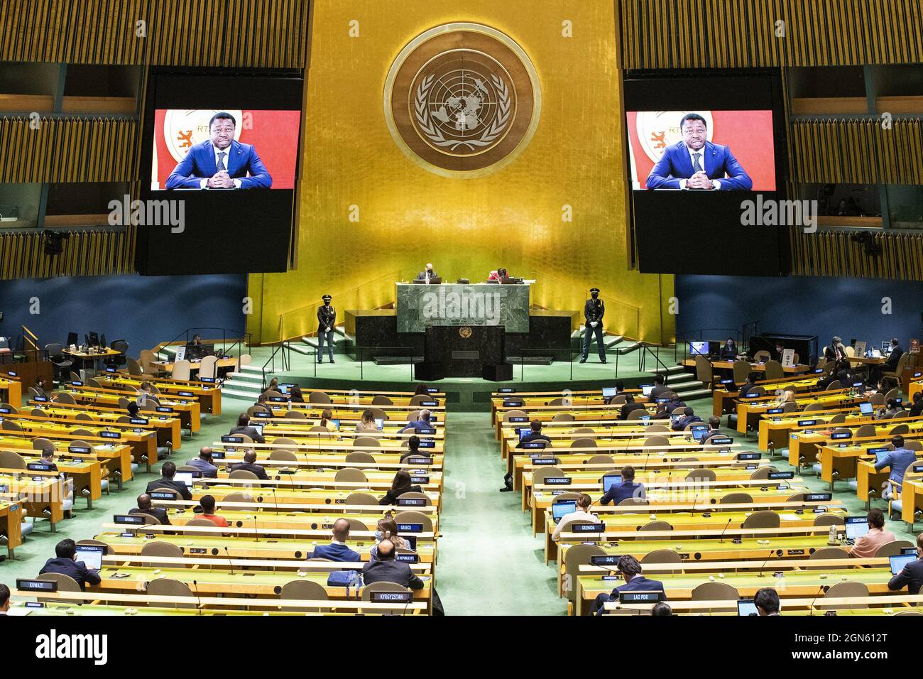 New York, United States. 22nd Sep, 2021. Togo's President Faure