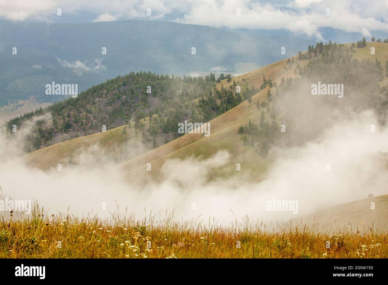 National Bison Range, Montana, USA Clouds rolling onto the Mission