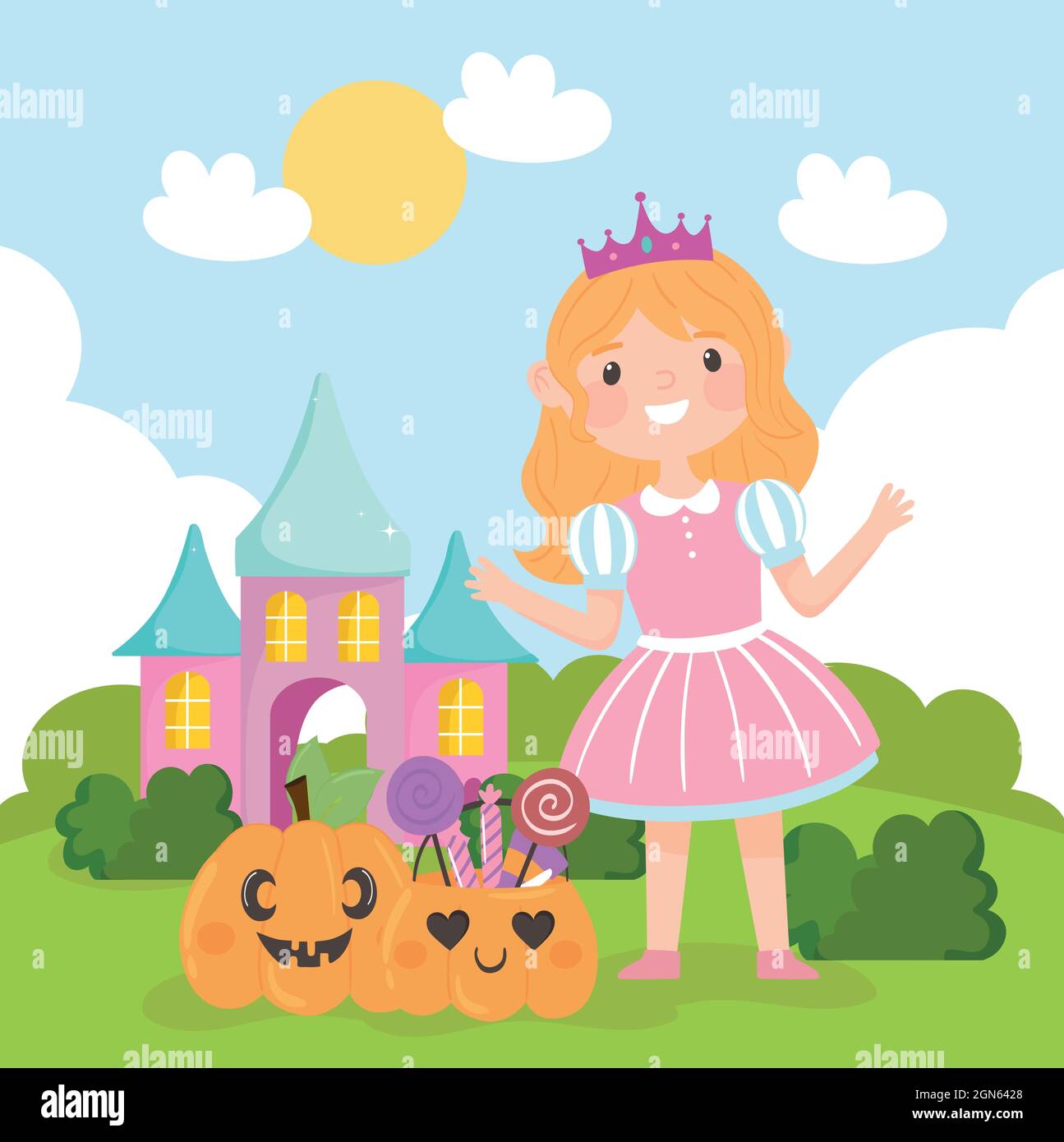 happy girl in costume Stock Vector Image & Art - Alamy