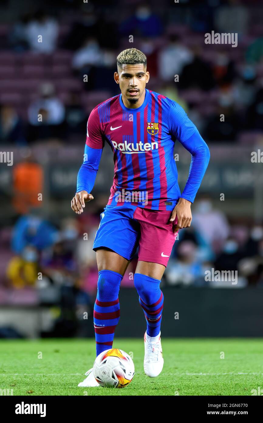 BARCELONA - SEP 20: Ronald Araujo during the La Liga match between