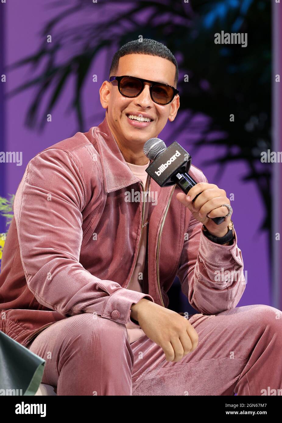 Miami, United States Of America. 22nd Sep, 2021. MIAMI BEACH, FLORIDA -  SEPTEMBER 22: The Superstar Q A with Daddy Yankee during Billboard Latin  Music Week 2021 at Faena Forum on September