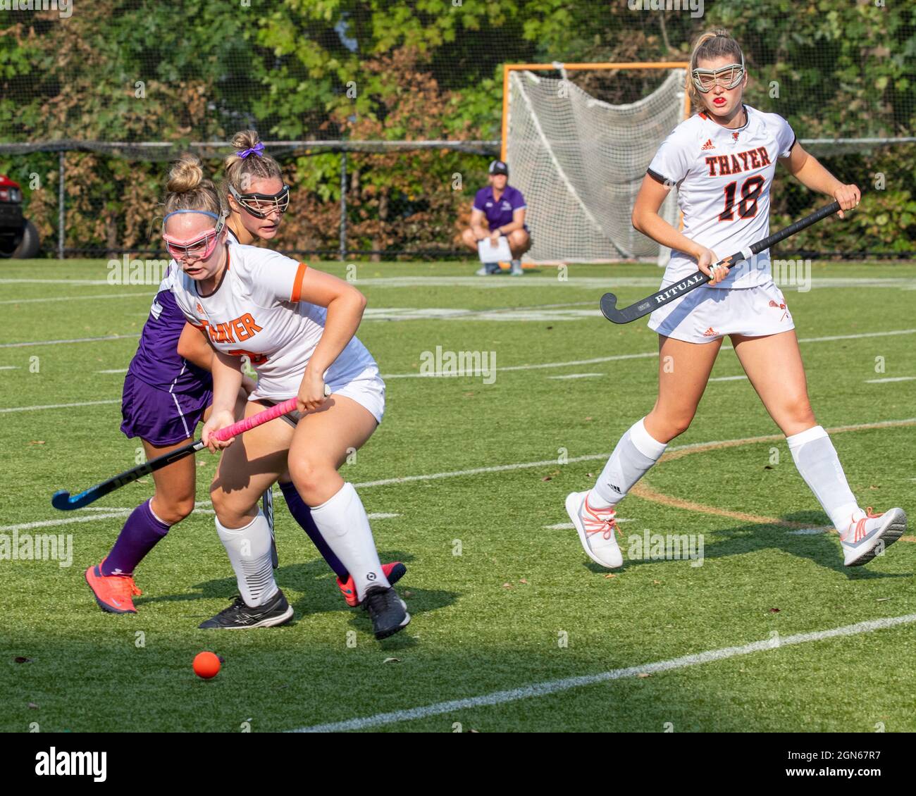 Girls field hockey played in Massachusetts Stock Photo Alamy