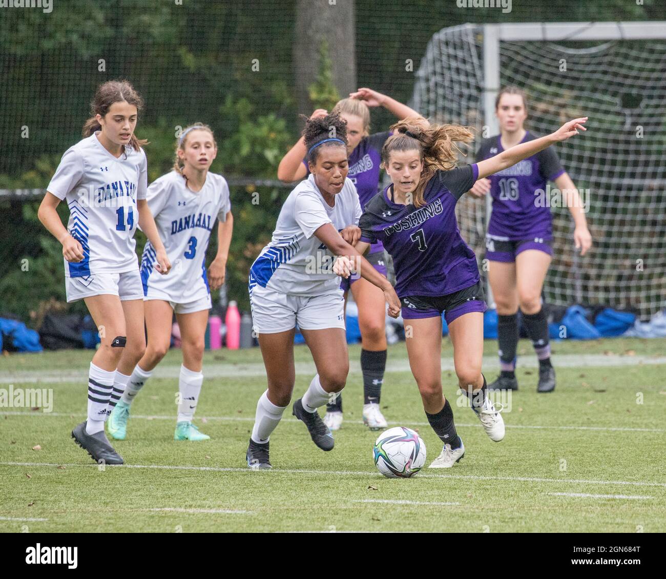 High School girls varsity soccer Stock Photo