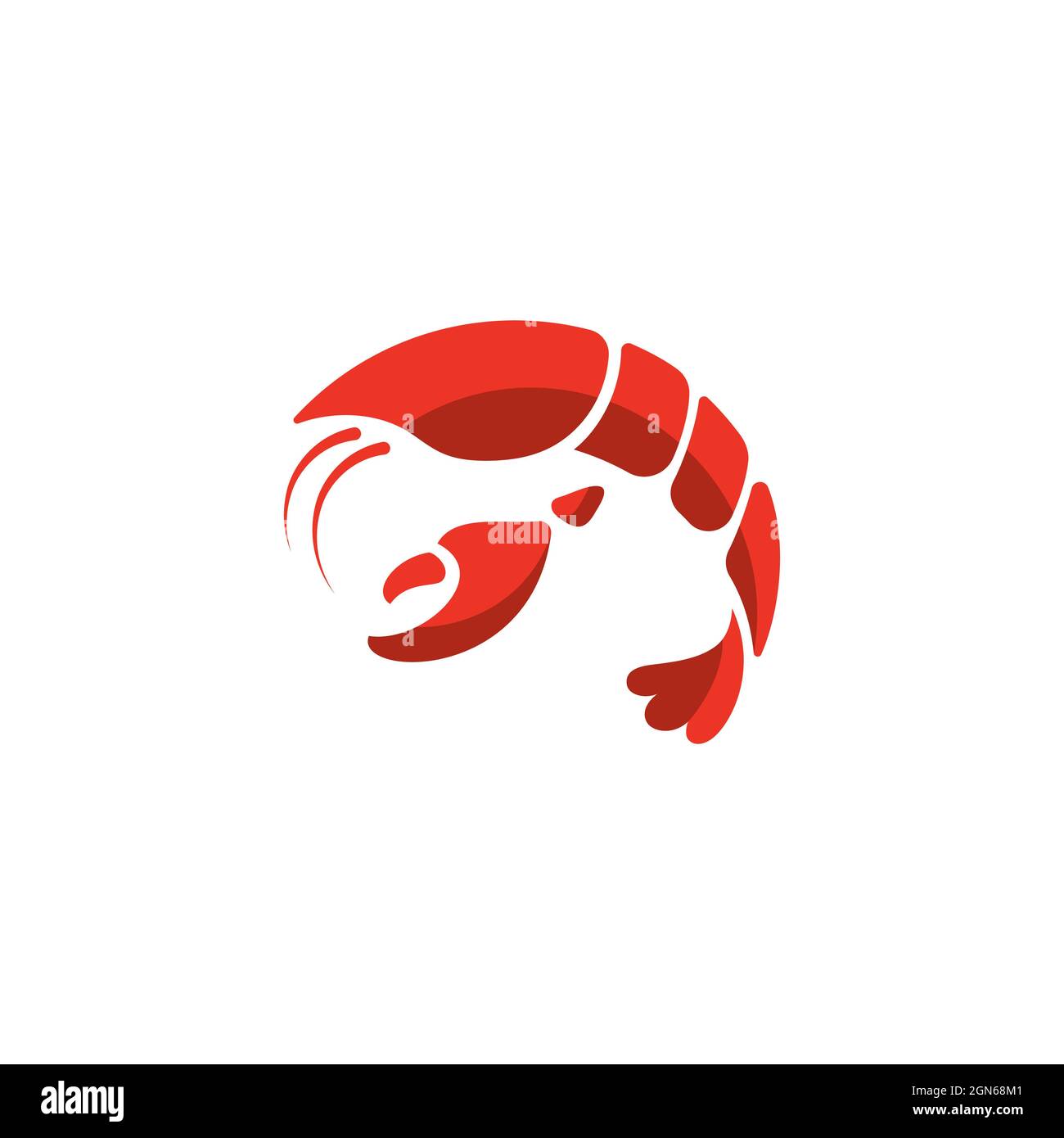Shrimp vector icon illustration design template Stock Photo - Alamy