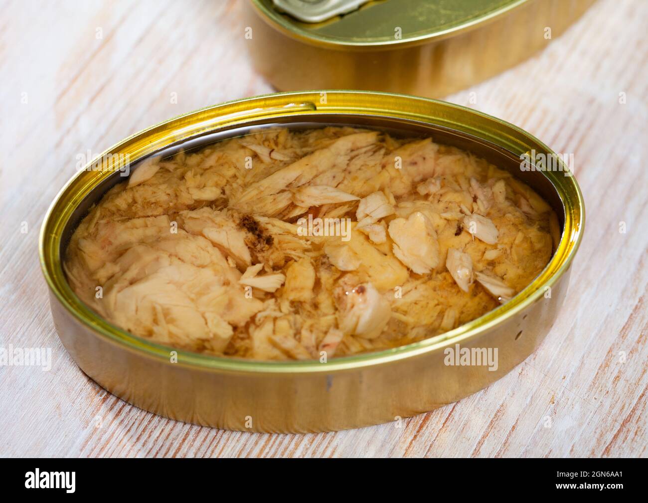 Glass jar with canned tuna in oil Stock Photo Alamy