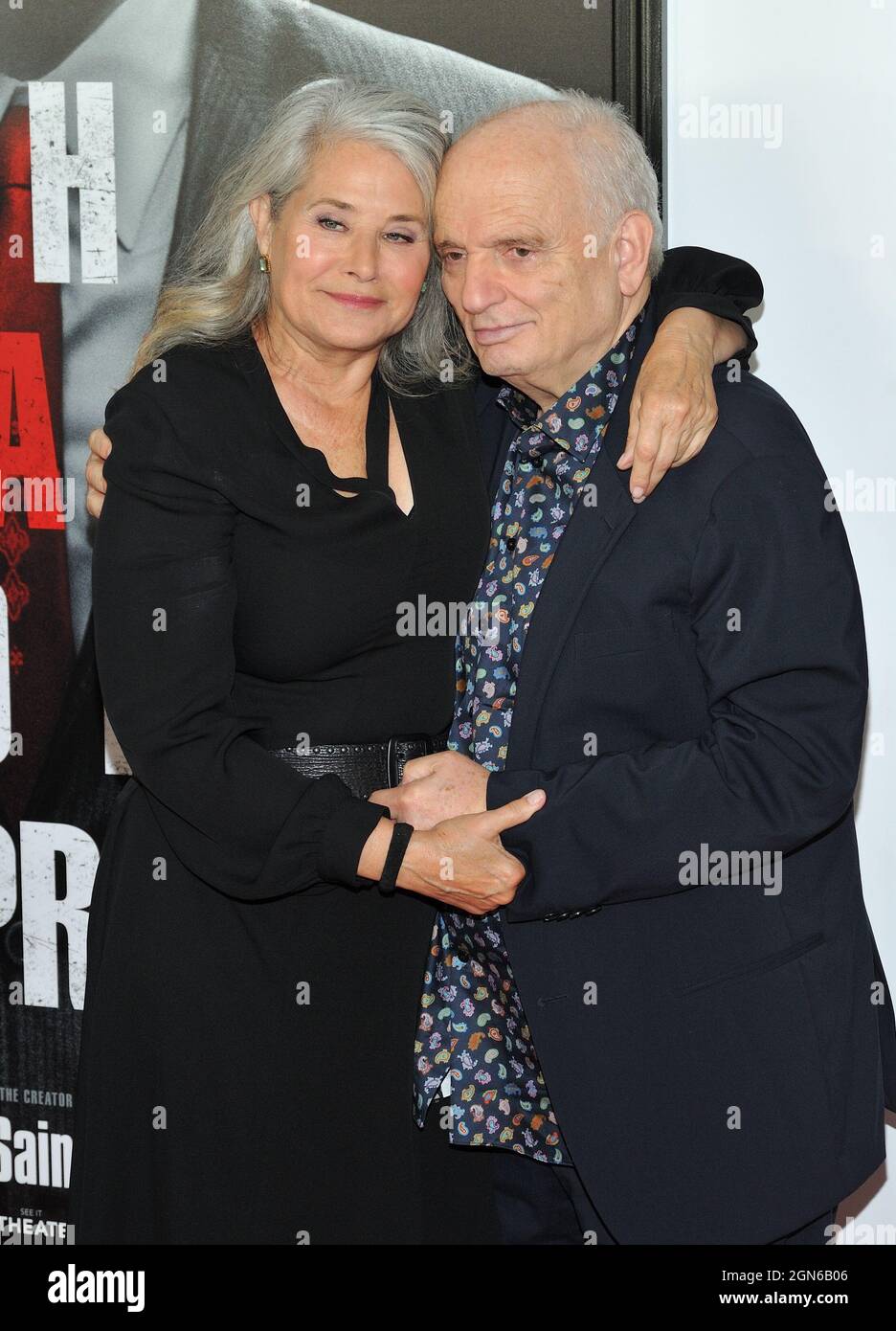 New York, USA. 22nd Sep, 2021. L-R: Lorraine Bracco and David Chase attend  the premiere of The Many Saints of Newark at the Beacon Theater in New  York, NY on September 22,