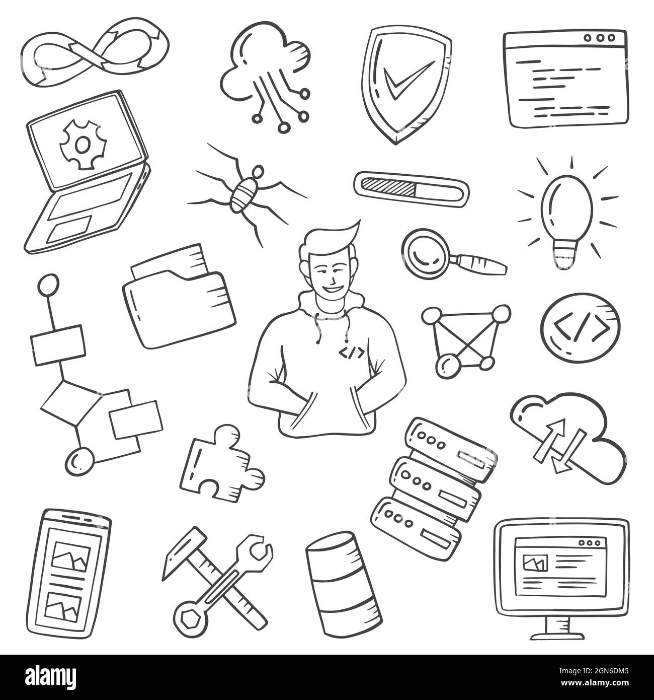 Software engineer Black and White Stock Photos & Images - Alamy