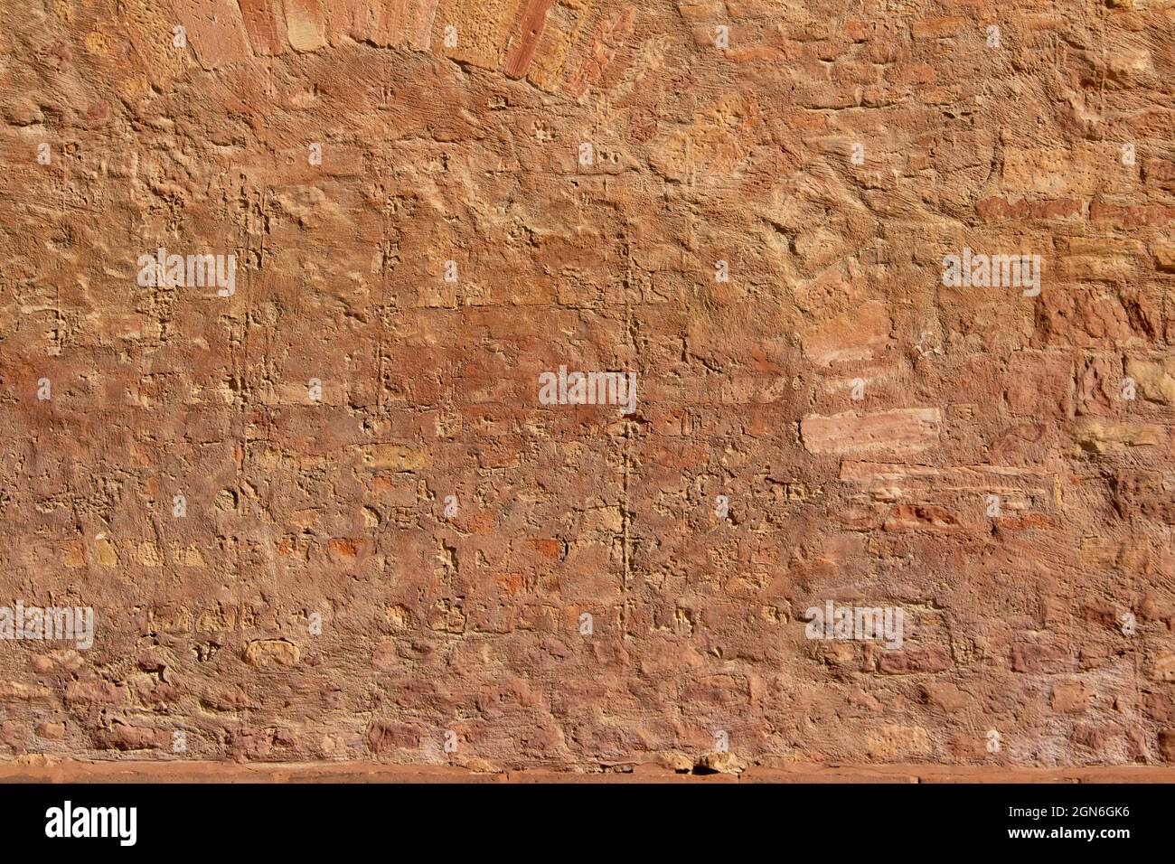 Medieval Rocks Color Reddish brown color European medieval stone and brick wall texture ...