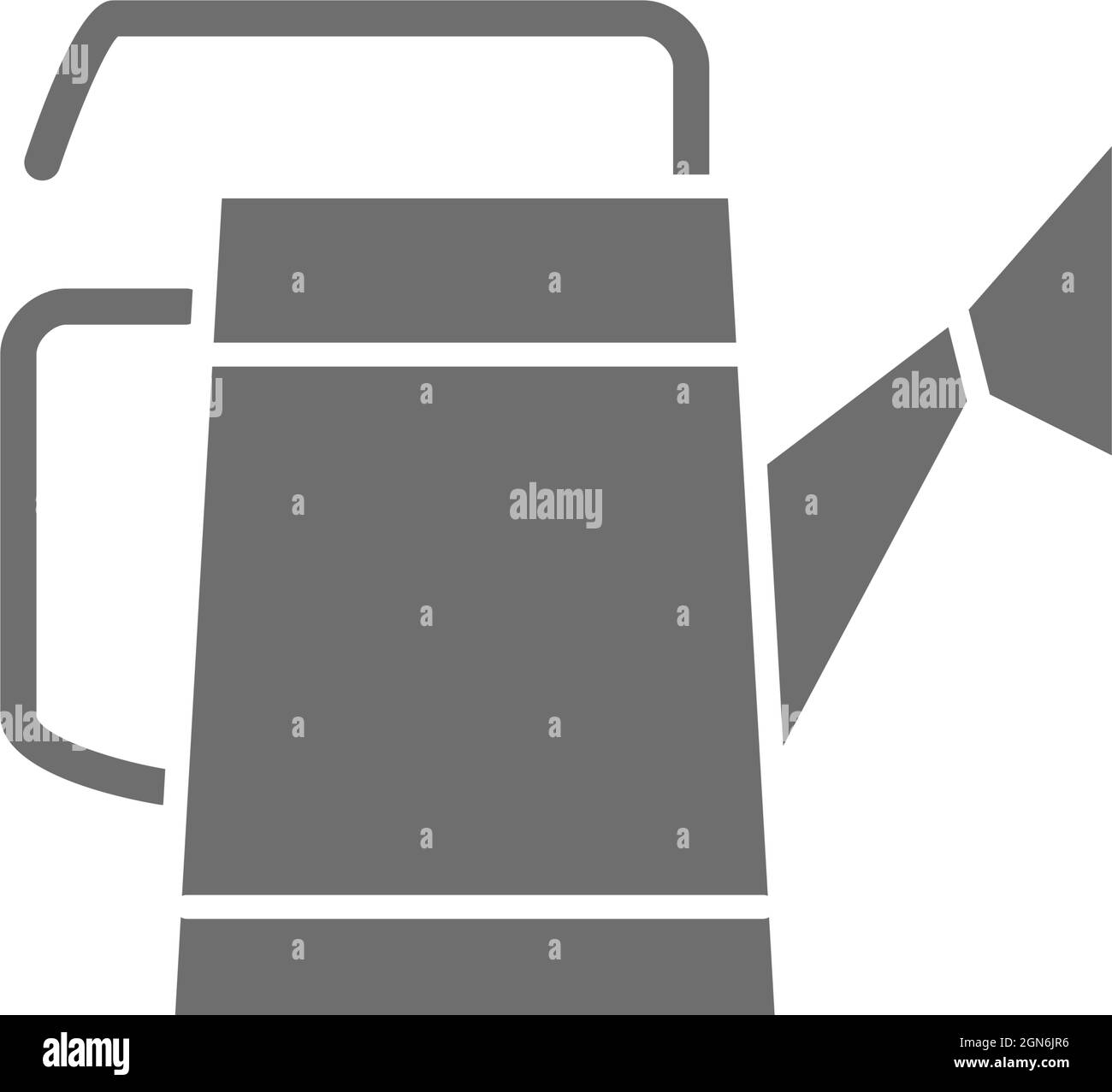 Watering can grey icon. Isolated on white background Stock Vector