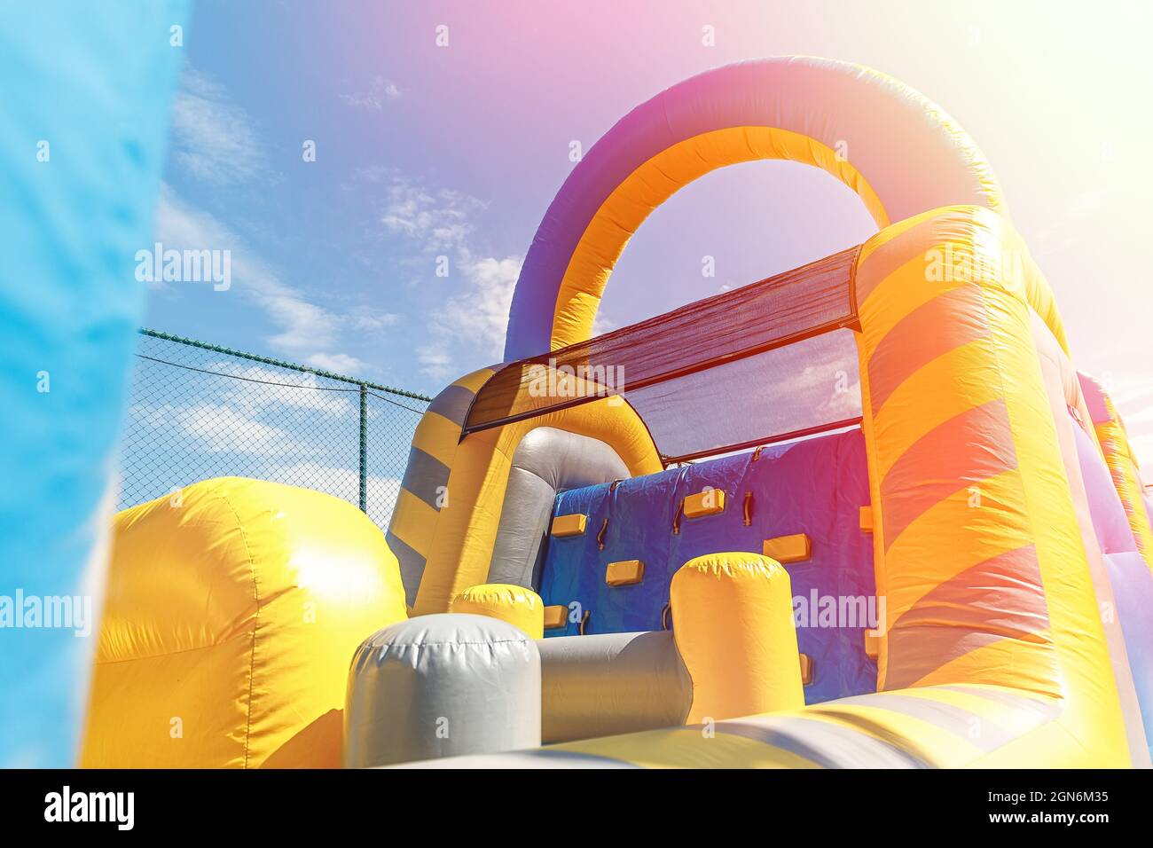 Inflatable playground for children games or teambuilding outdoor ...