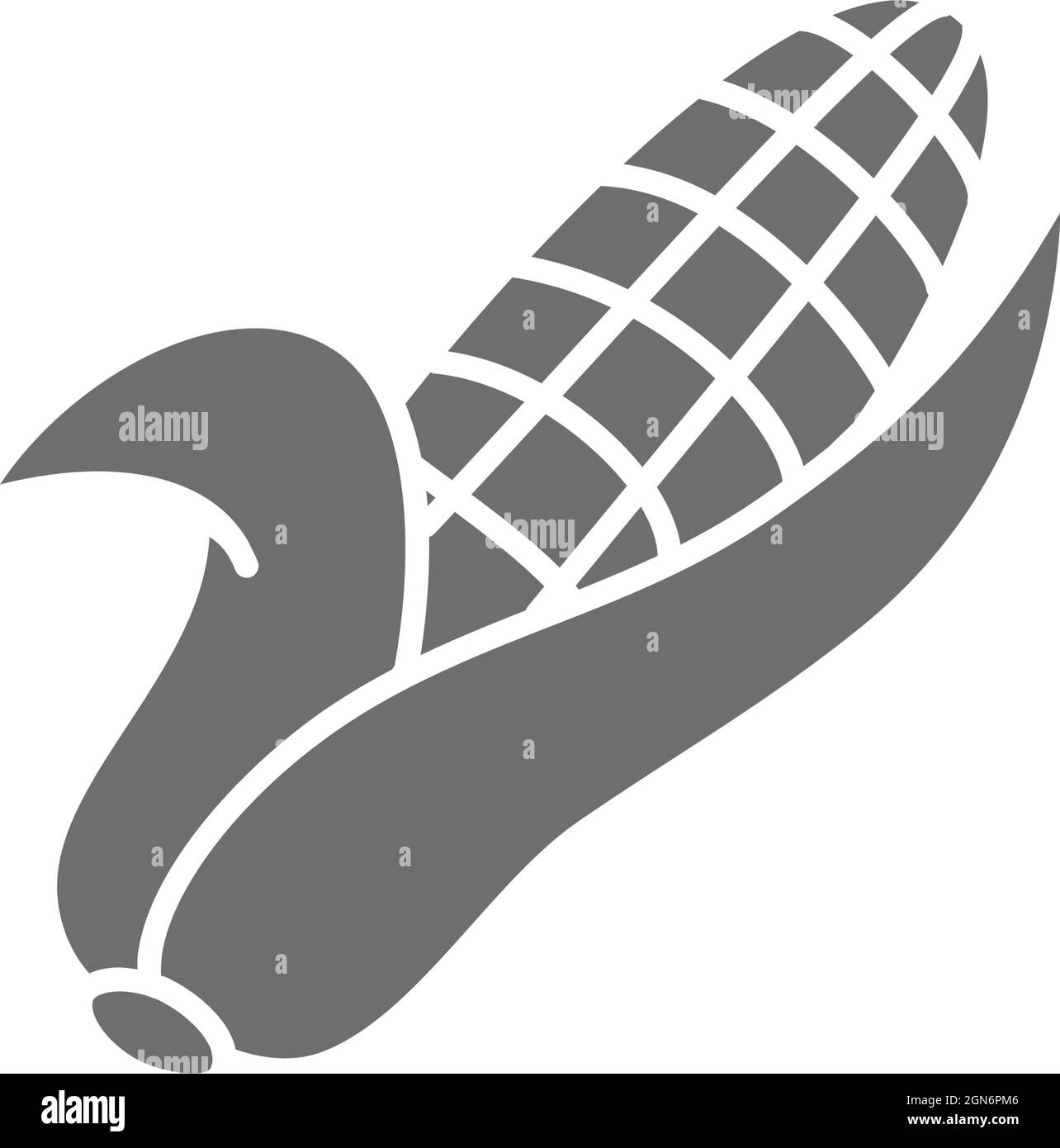 Ear of corn, corncob, vegetable grey icon Stock Vector Image & Art - Alamy
