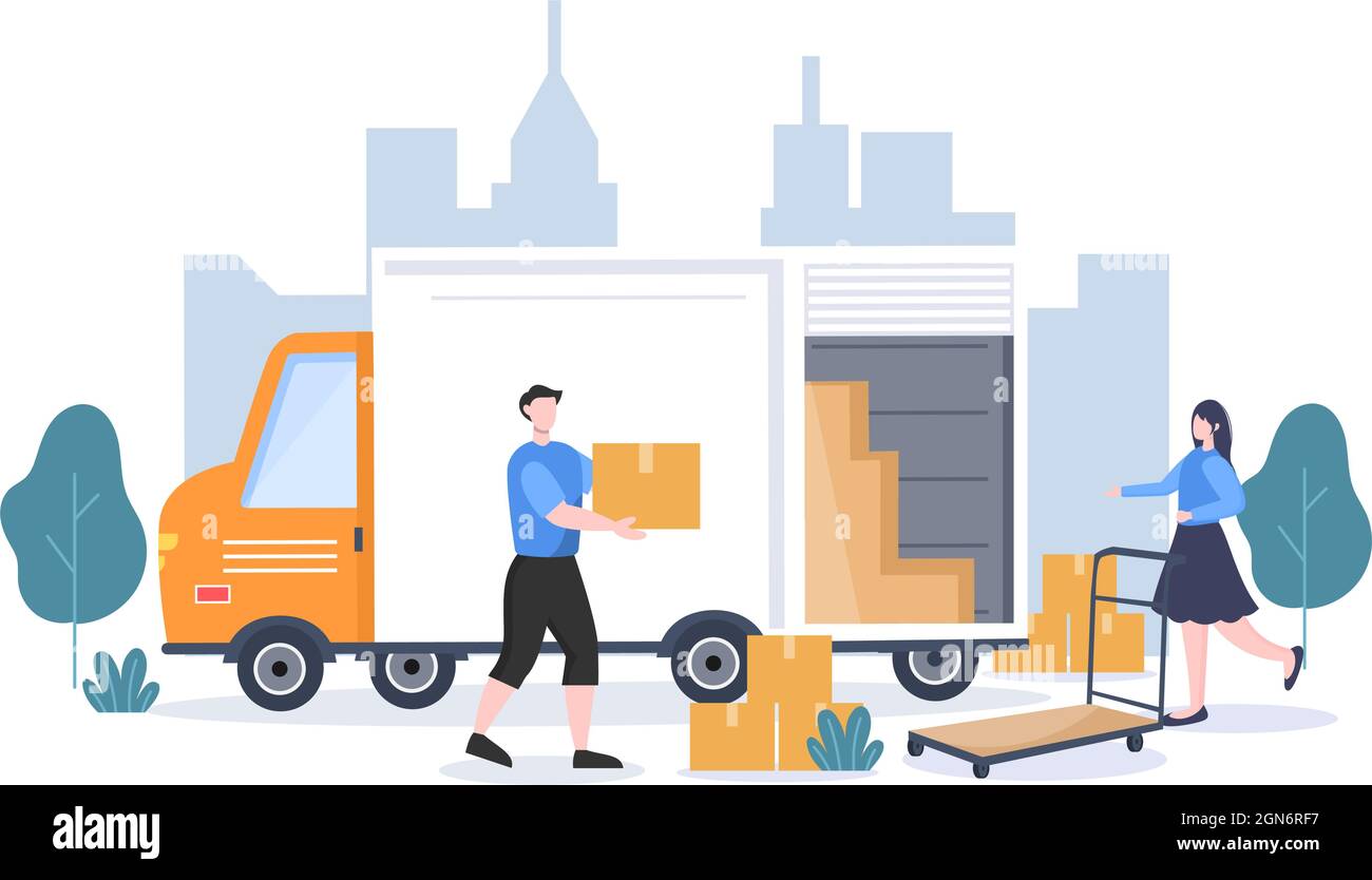 Cargo Shipping Container Logistics Delivery with the Concept of ...