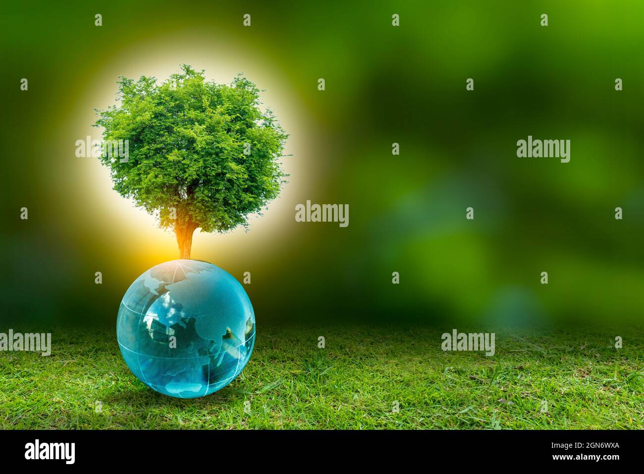 3D illustration Renewable energy concept Earth Day or environmental ...
