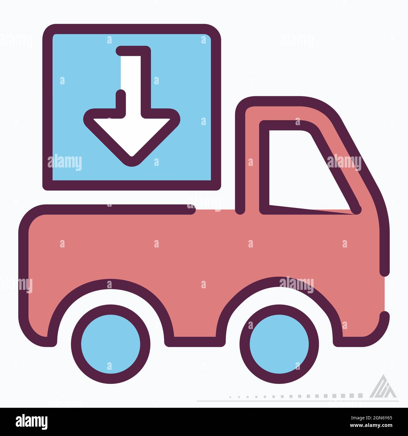 Icon Delivery - Line Cut Style - Simple illustration, Editable stroke ...