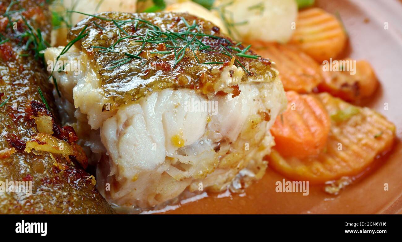 Belizean Fish Sere, popular dishes is a creamy fish chowder Stock Photo
