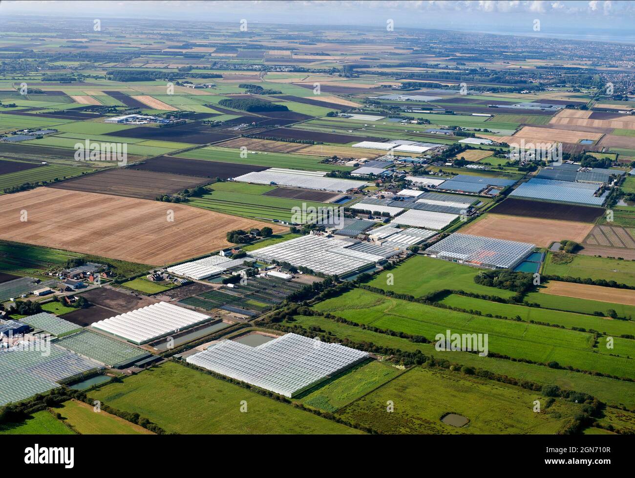 Field patterns in High yield market gardening agricultural land near