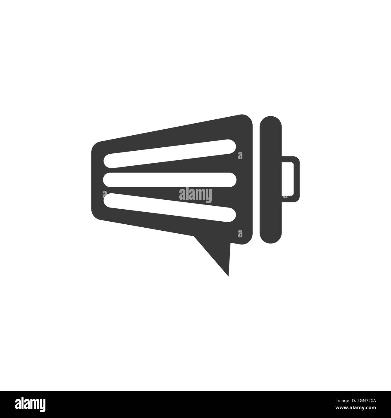 Trash talk logo vector illustration, message backup icon Stock Vector
