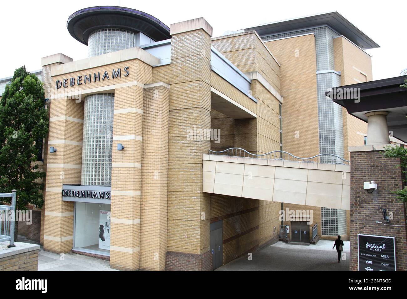The exterior of the Debenhams Department Store building in Basingstoke