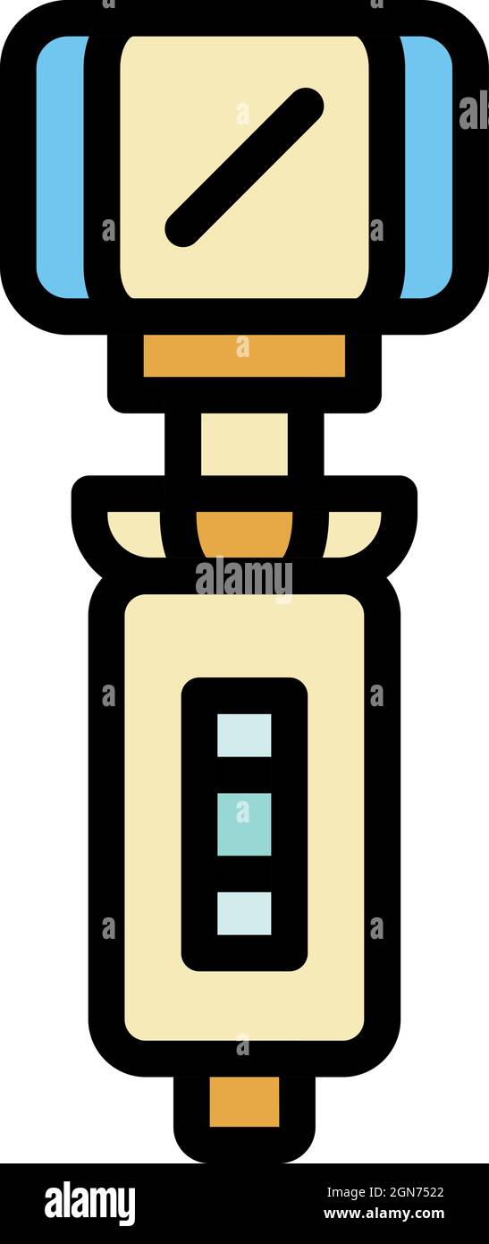 Camera stabilizer icon. Outline camera stabilizer vector icon color flat isolated Stock Vector