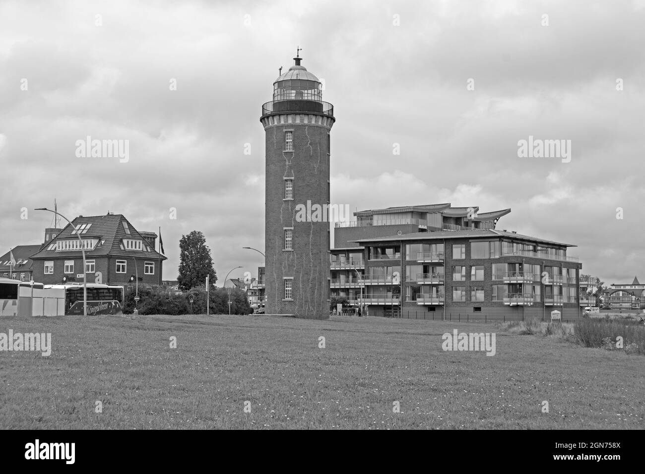 Hamburger Leuchtturm an der 'alten Liebe' Stock Photo
