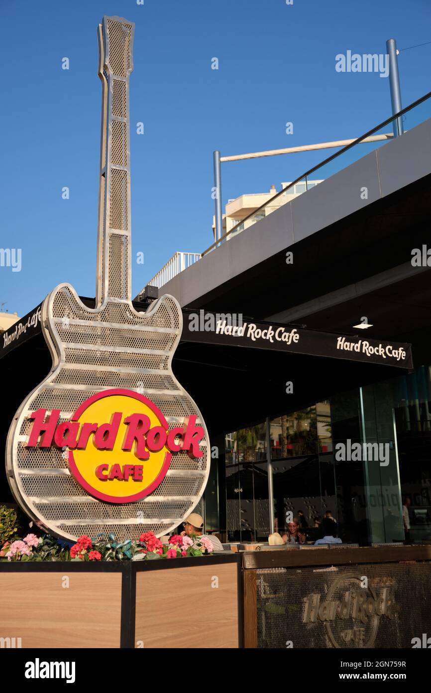 Hard Rock Cafe Malaga, Andalusia, Spain. Stock Photo