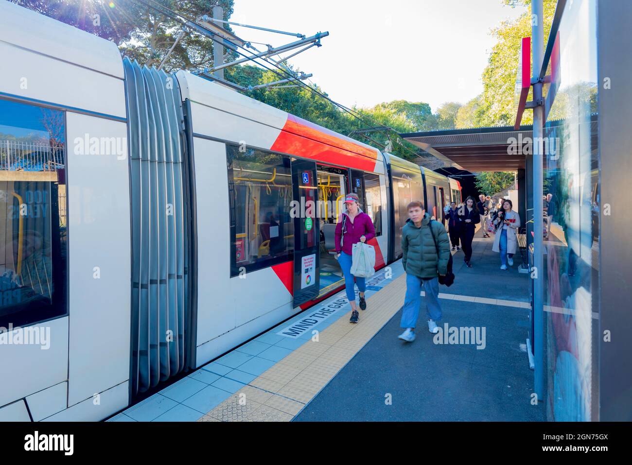 Jubilee Park light Rail station in Sydney, Australia, is built on an