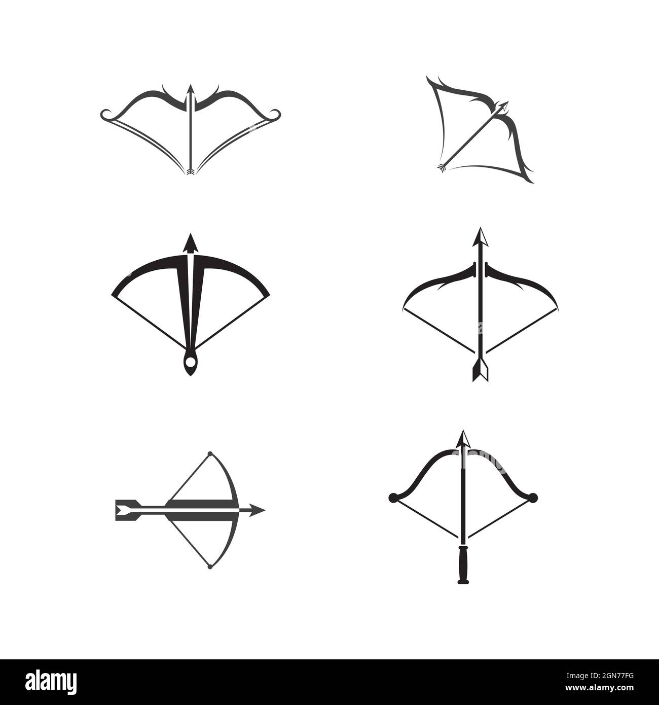 Crossbow Vector icon design illustration Template Stock Photo