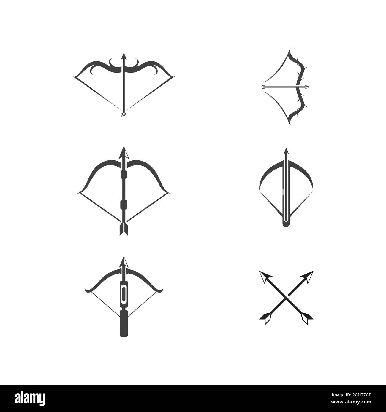 Crossbow Vector icon design illustration Template Stock Photo - Alamy