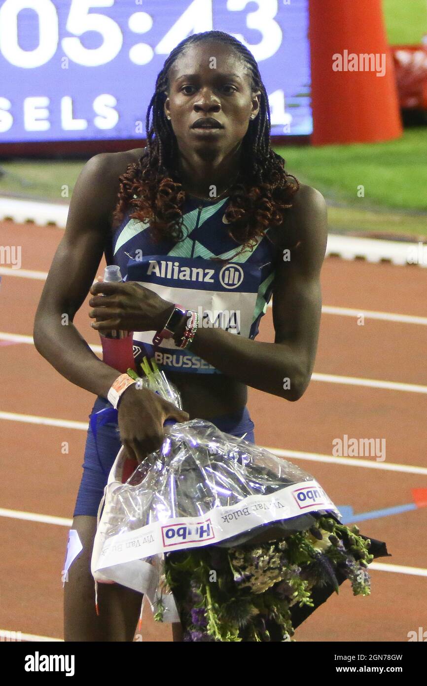 Christine Mboma Of Namibie 200 M Women During The Iaaf Wanda Diamond League Brussels 2021 Memorial