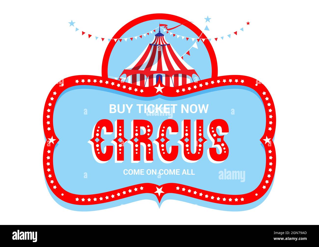 Circus logo isolated. Stock Vector