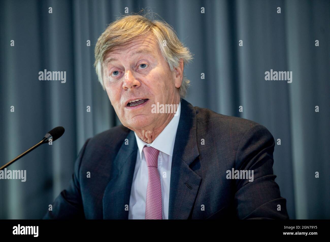 Patrick Vercauteren Drubbel, general commissioner Belexpo, pictured during the presentation of 'The Green Arche' (L'Arche Verte), the Belgian pavilion Stock Photo